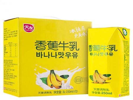 天友香蕉牛乳250ml*12